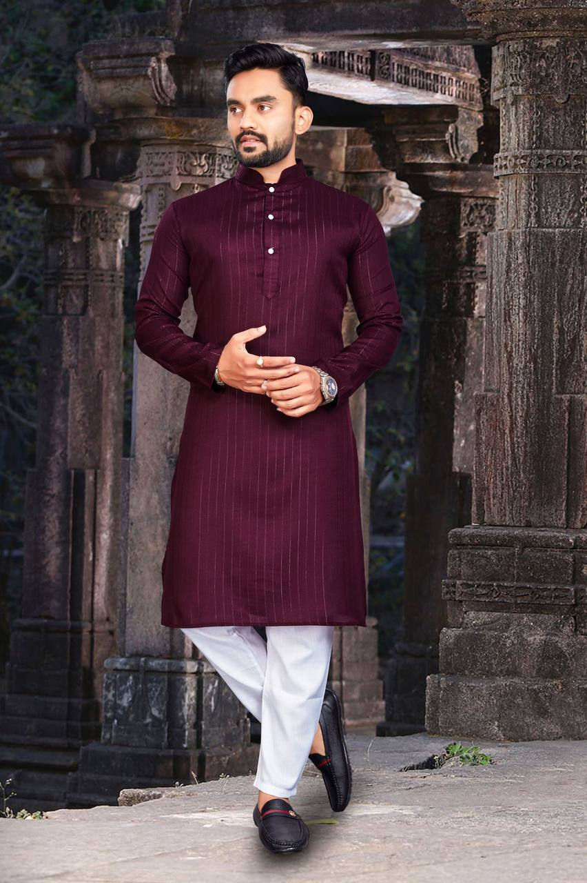 Thumbnail: Maroon Festive Special Kurta for Men