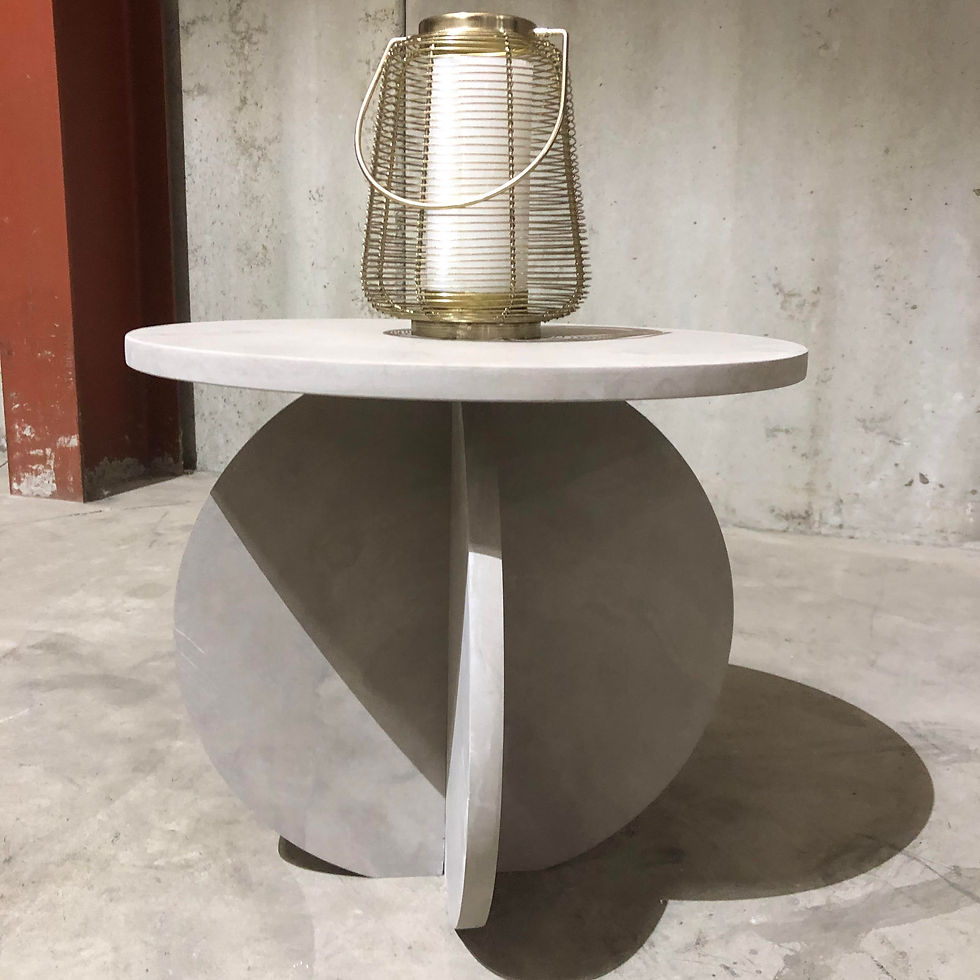 Autumn Haze Marble Circular Coffee Table by Lisa Jennings