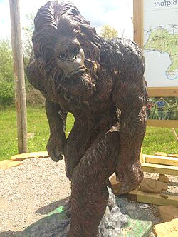 Sassy the Sasquatch roadside statue in the Garden of the Gods Wilderness in the Shawnee National Forest, Illinois
