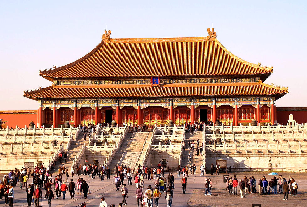 Imperial palace complex at Forbidden city in Beijing, China