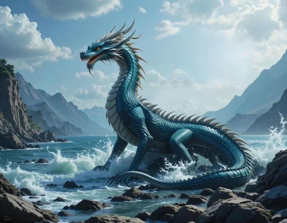 Sea serpent dragon