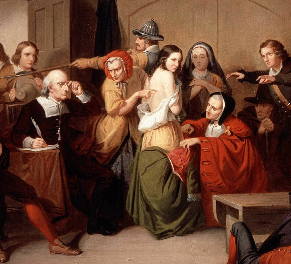 Examination of a Witch, oil painting by Tompkins Harrison Matteson (1853)