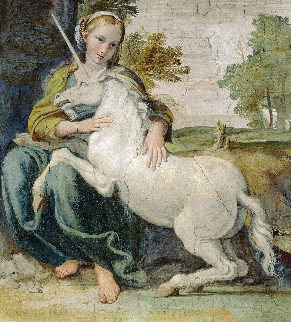 A Virgin with a Unicorn, fresco by Domenichino, c. 1604–1605