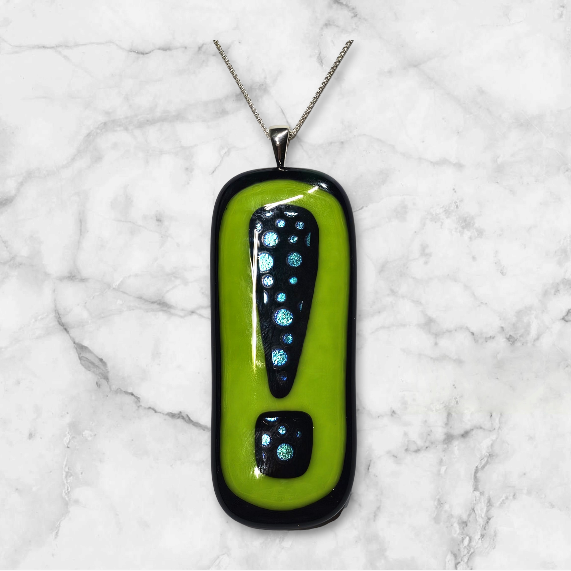 Green Exclamation Pendant