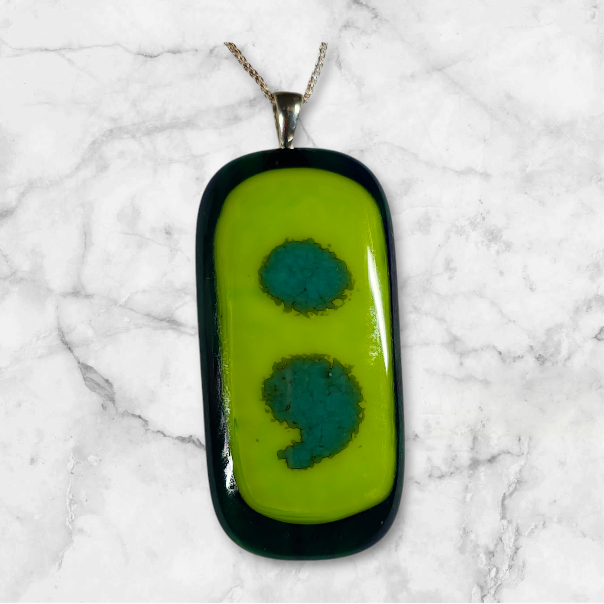 Green Semicolon Pendant