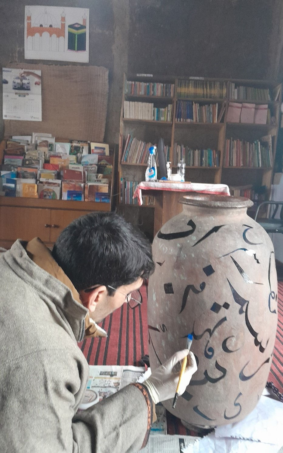 Calligrapher at Work at Bait Ul Meeras