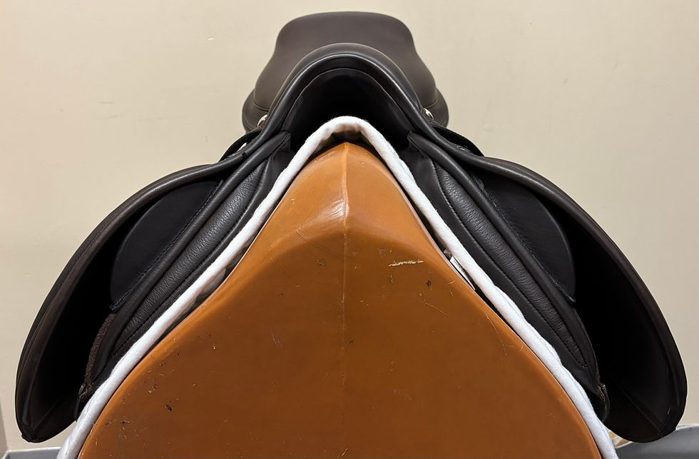 Thumbnail: Ryder Jump Saddle 17.5” Wide Tree Brown Leather Excellent Condition!