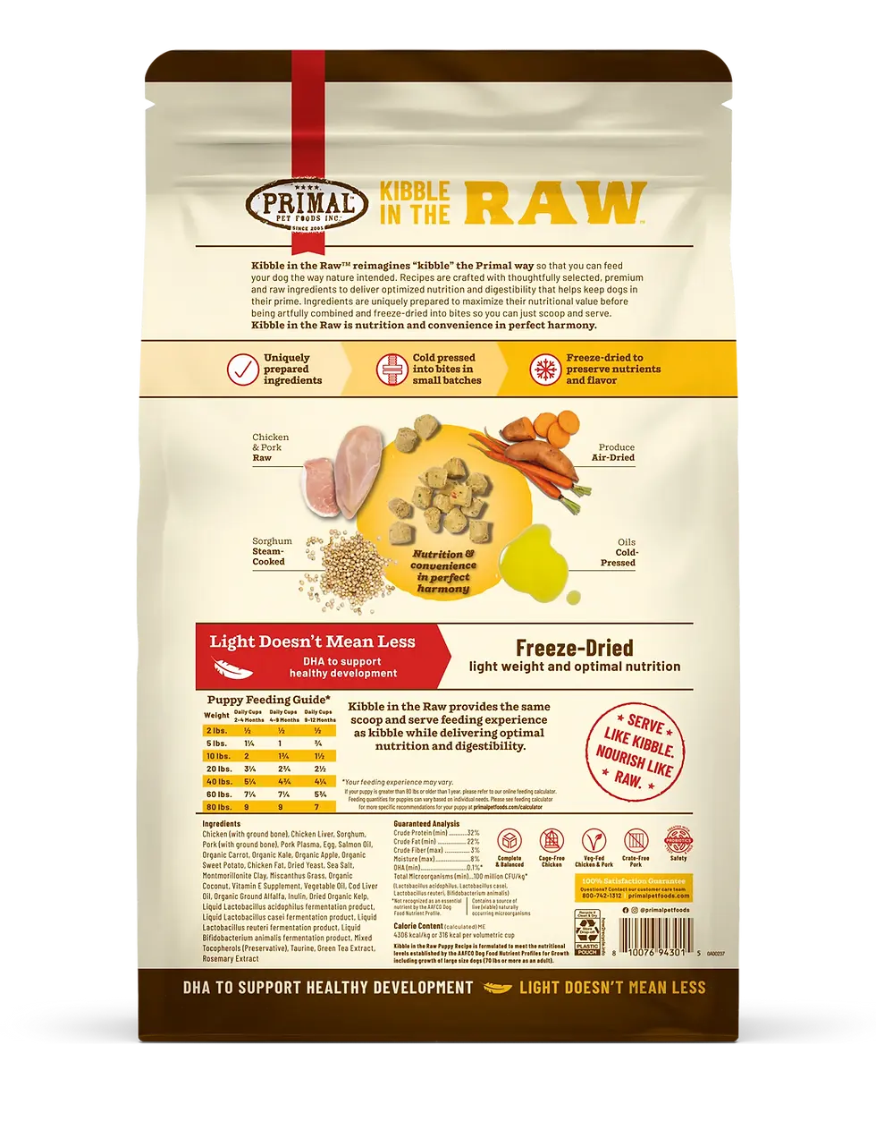 Thumbnail: Primal Puppy Recipe, raw-inspired kibble with high-quality ingredients for healthy puppy growth, available at Chow Bella.