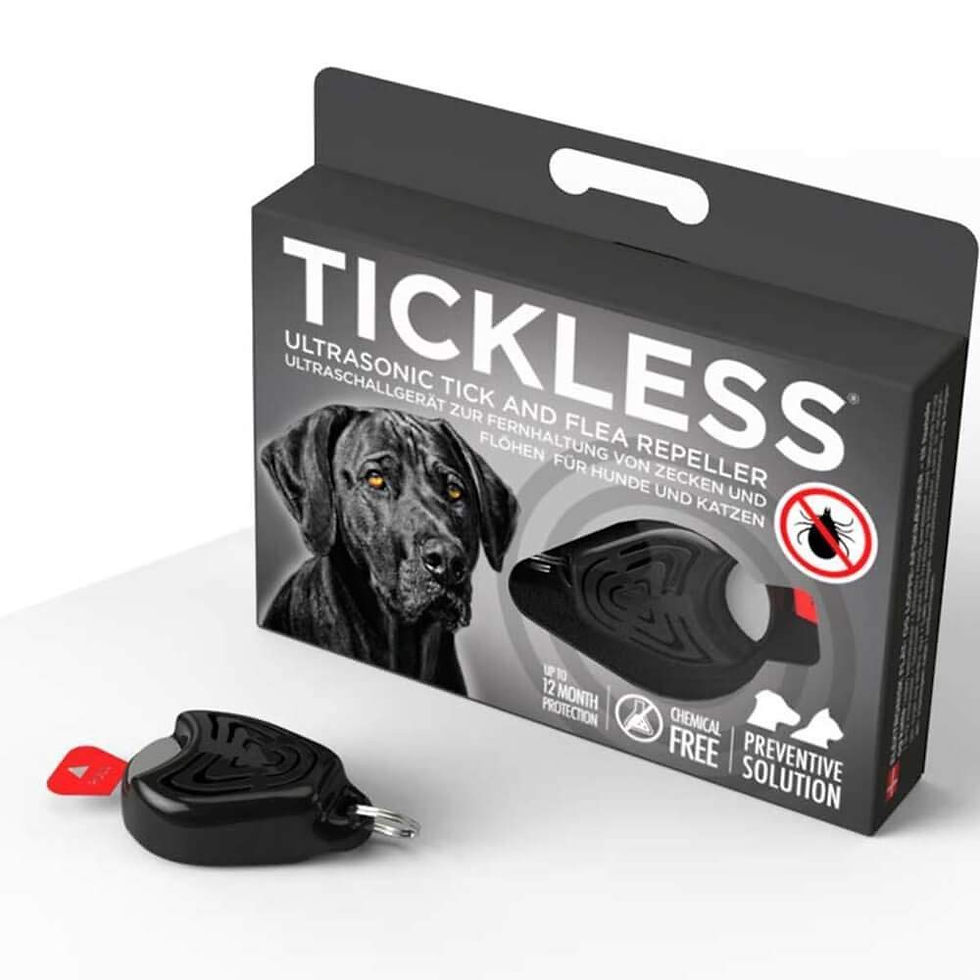 Thumbnail: Chemical-free, ultrasonic tick and flea repellent for cats, dogs, and other lovable furry animals.Chemical-free, ultrasonic