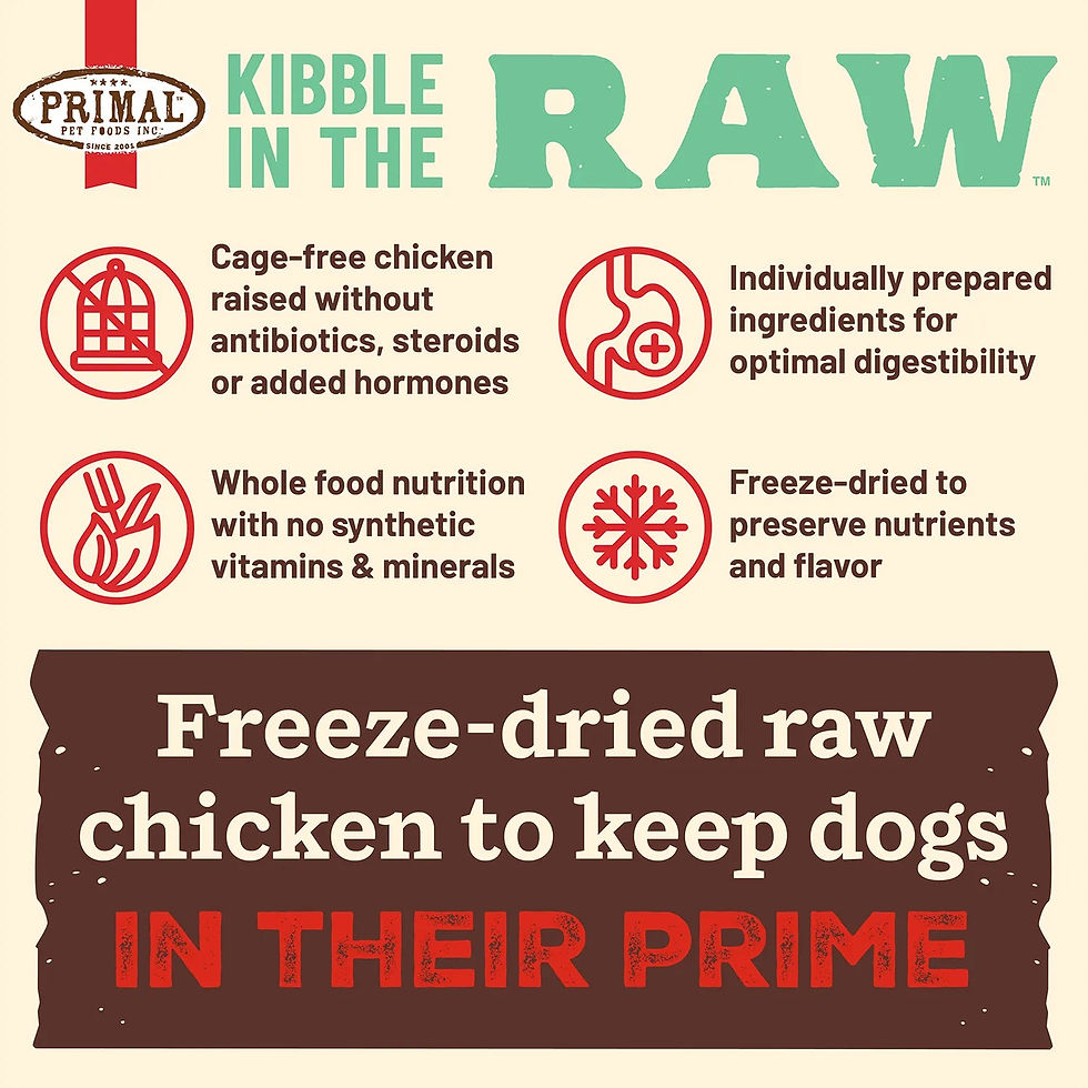 Thumbnail: Primal Kibble in Raw Chicken, a high-quality raw-inspired kibble made with chicken, packed with essential nutrients