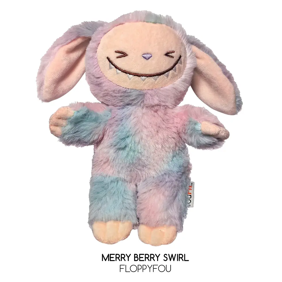 LaFouFou Plush Dog Toy - FloppyFou - Merry Berry Swirl