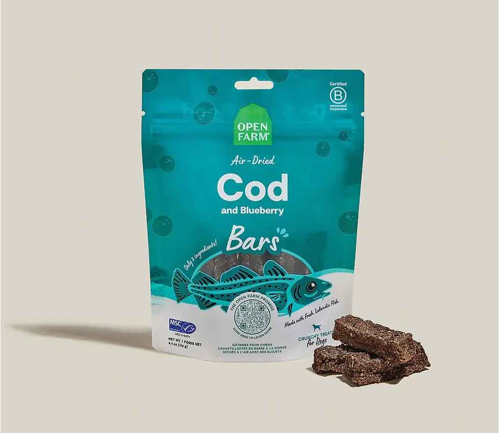 Thumbnail: Open Farm Icelandic Air-Dried Cod & Blueberry Dog Treat Bars