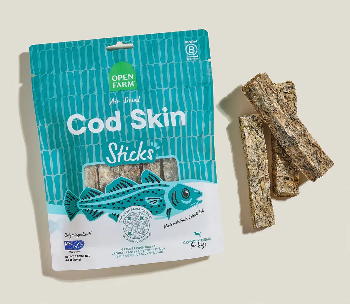 Open Farm Icelandic Air-Dried Cod Skin Sticks