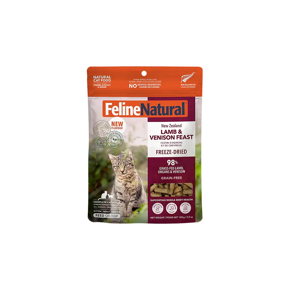 Feline Naturals Lamb & Venison Feast Freeze Dried Cat Food