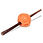 Thumbnail: A bright and durable Totally Pooched Stuff n' Brush Ball designed for interactive play, dental health, and treat-stuffing fun