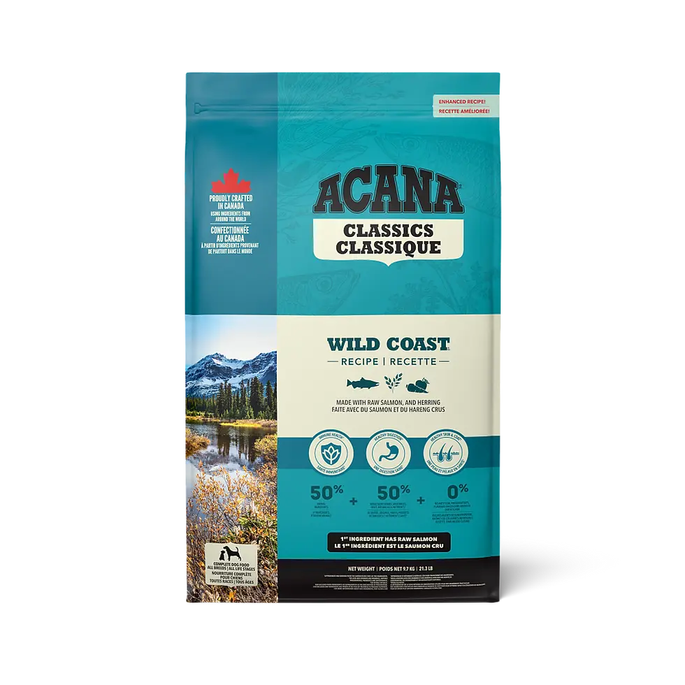 ACANA Classics Red Meat Recipe with grass-fed beef and lamb, available at CHOW Bella Pet Health Store.