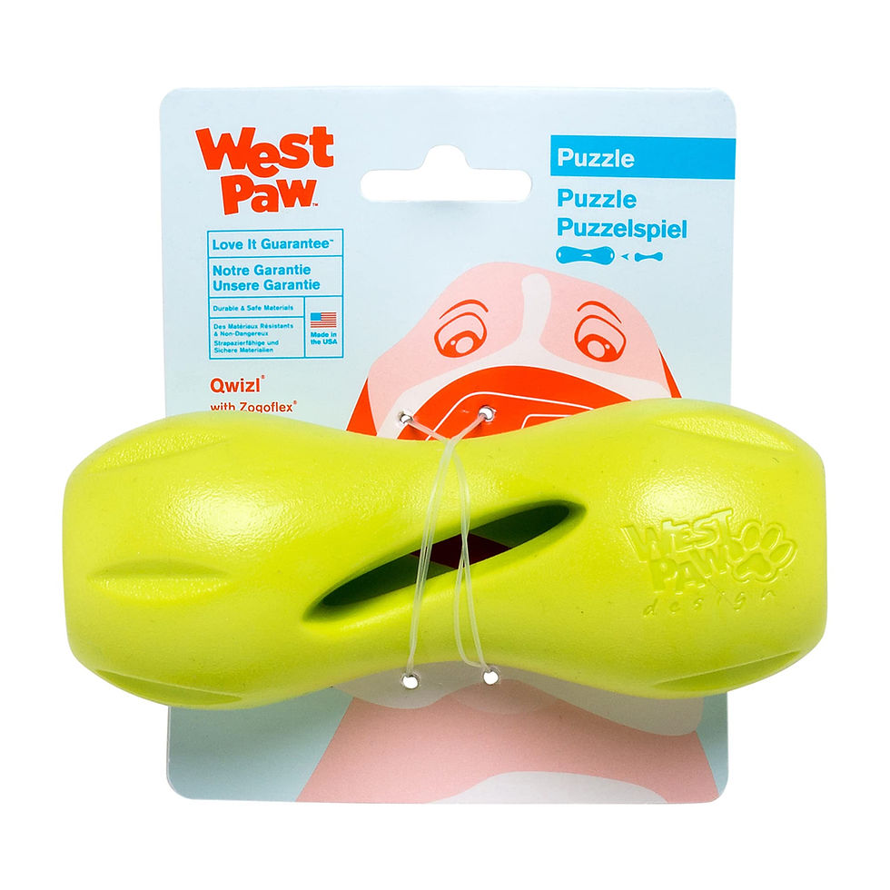 Thumbnail: West Paw Design Qwizl - durable, interactive, and eco-friendly treat-dispensing toy for dogs.