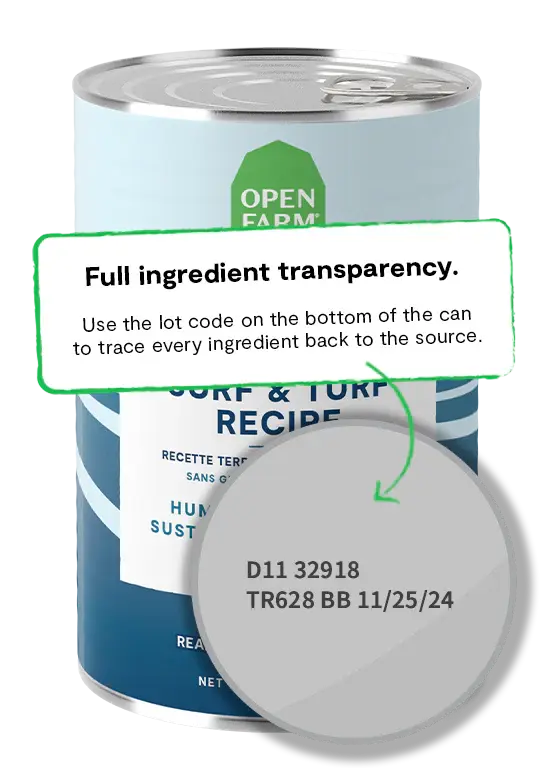 Thumbnail: Open Farm Surf and Turf Pate for dogs - blend of high-quality meat and seafood.