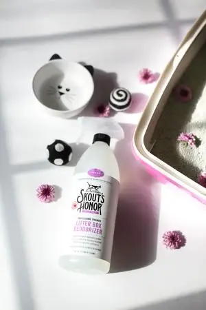 Thumbnail: Skout's Honor Litter Box Deodorizer - powerful solution to eliminate litter box odors.