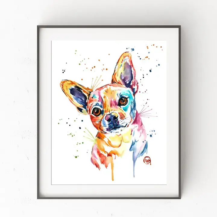 Chihuahua - Whitehouse Art Made in Canada Pet Portrait Greeting Card - beautiful, custom pet portrait greeting card