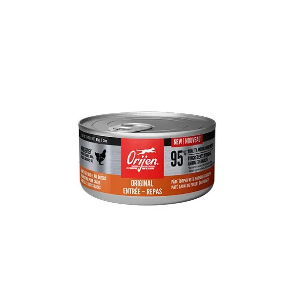 ORIJEN™ Original Entrée Wet Food for Cats, a grain-free recipe with chicken, turkey, and wild-caught fish to nourish your cat