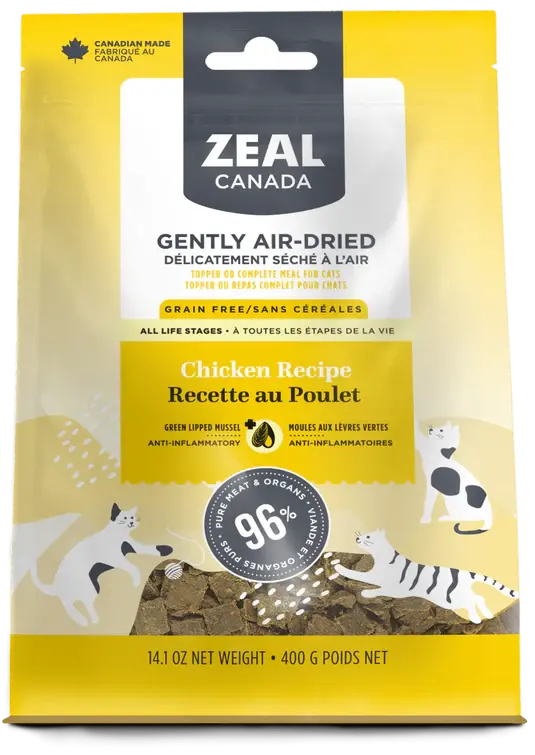 Image: Zeal Canada Cat Air-Dried Chicken, a nutritious meal option for cats, made with real chicken and air-dried