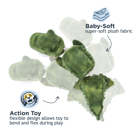 Thumbnail: Tall Tails Jointed Plush Gator Dog Toy