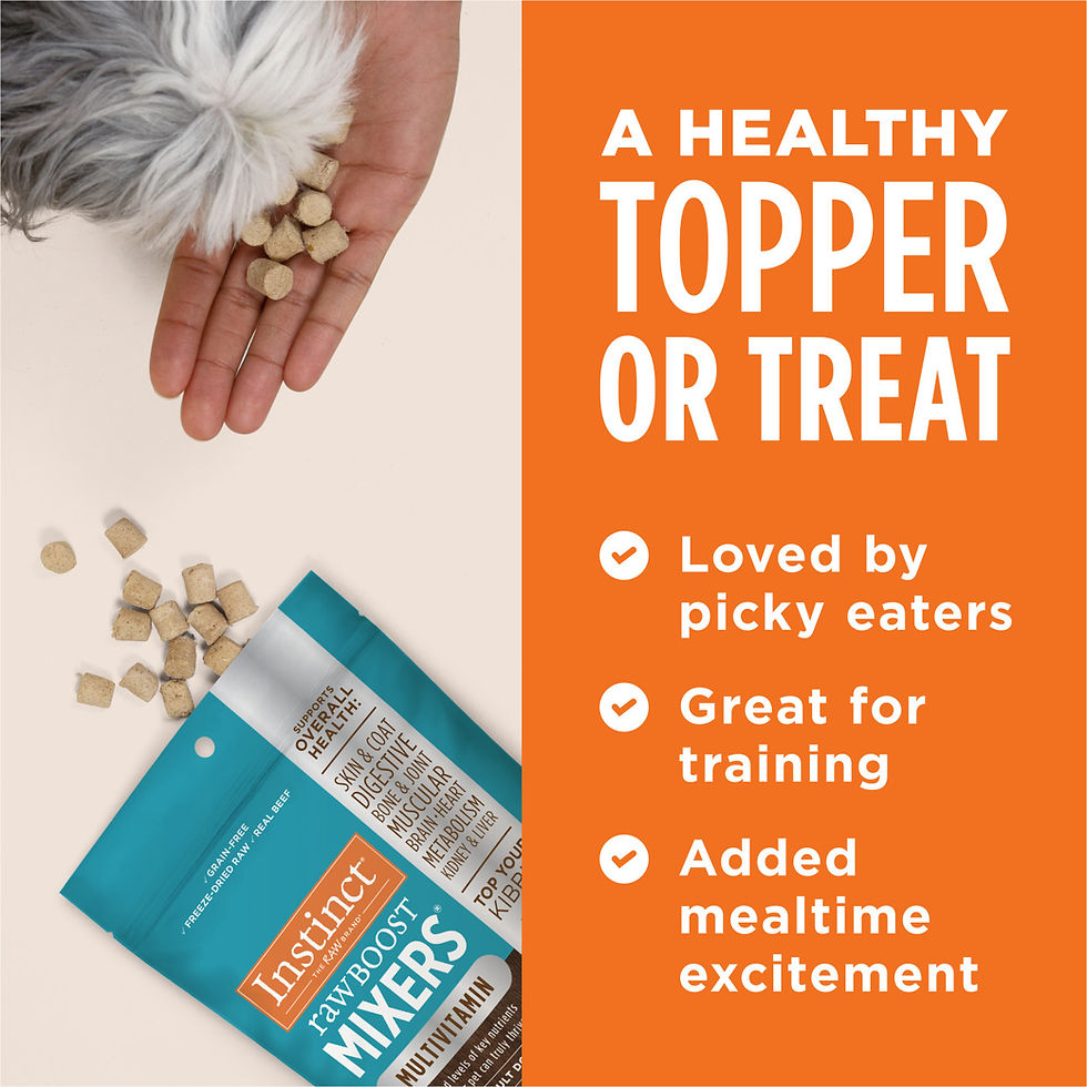Thumbnail: Instinct Raw Boost Freeze-Dried Mixers - Multivitamin for Adult Dogs, nutrient-packed meal topper, available at CHOW Bella