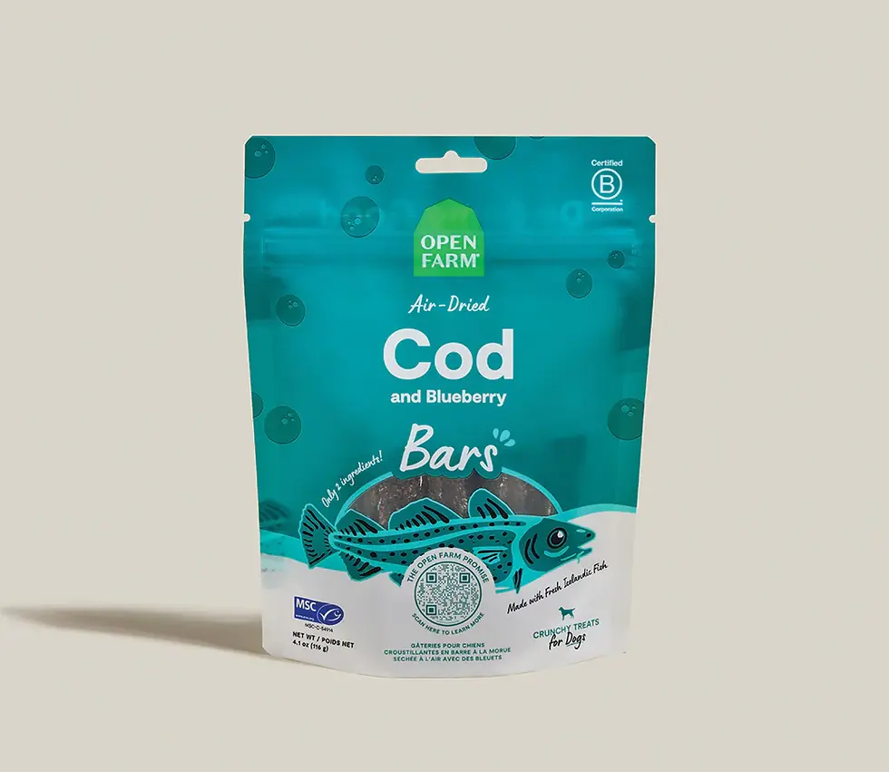 Thumbnail: Open Farm Icelandic Air-Dried Cod & Blueberry Dog Treat Bars