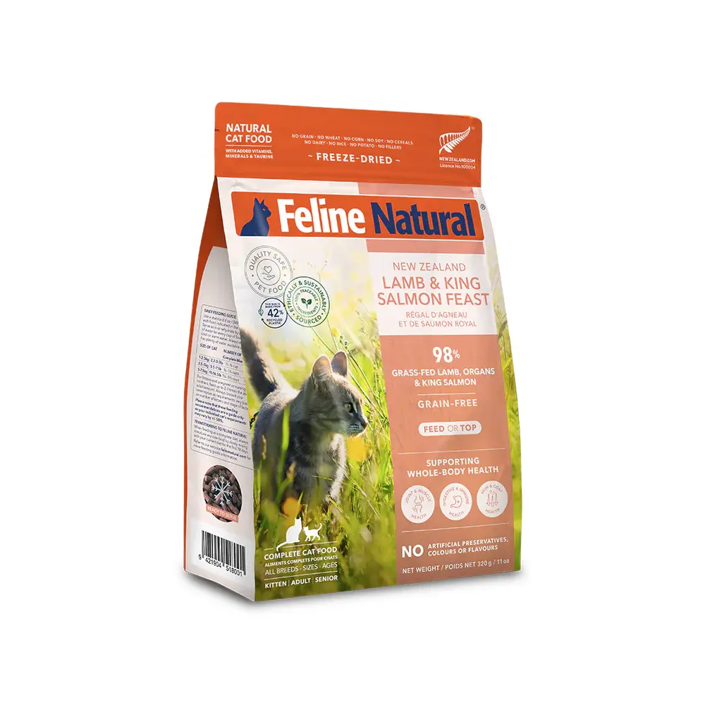 Feline Naturals Lamb & Salmon Freeze Dried Cat Food