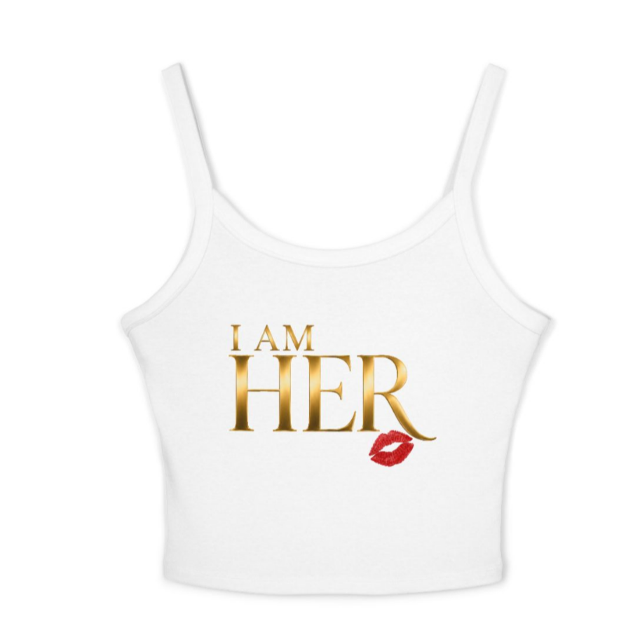 her signature white tank top