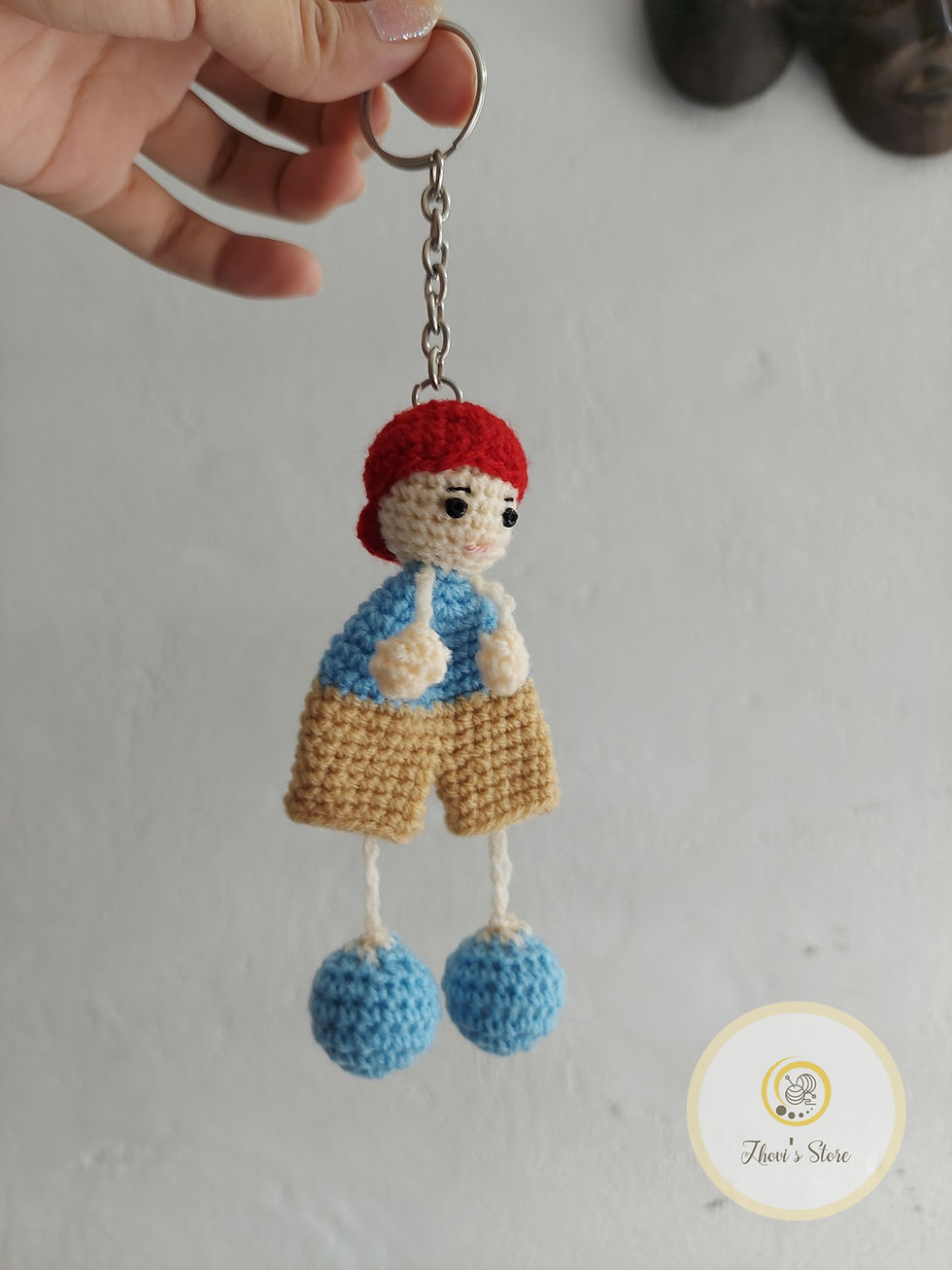 Thumbnail: Boy crochet doll keychain