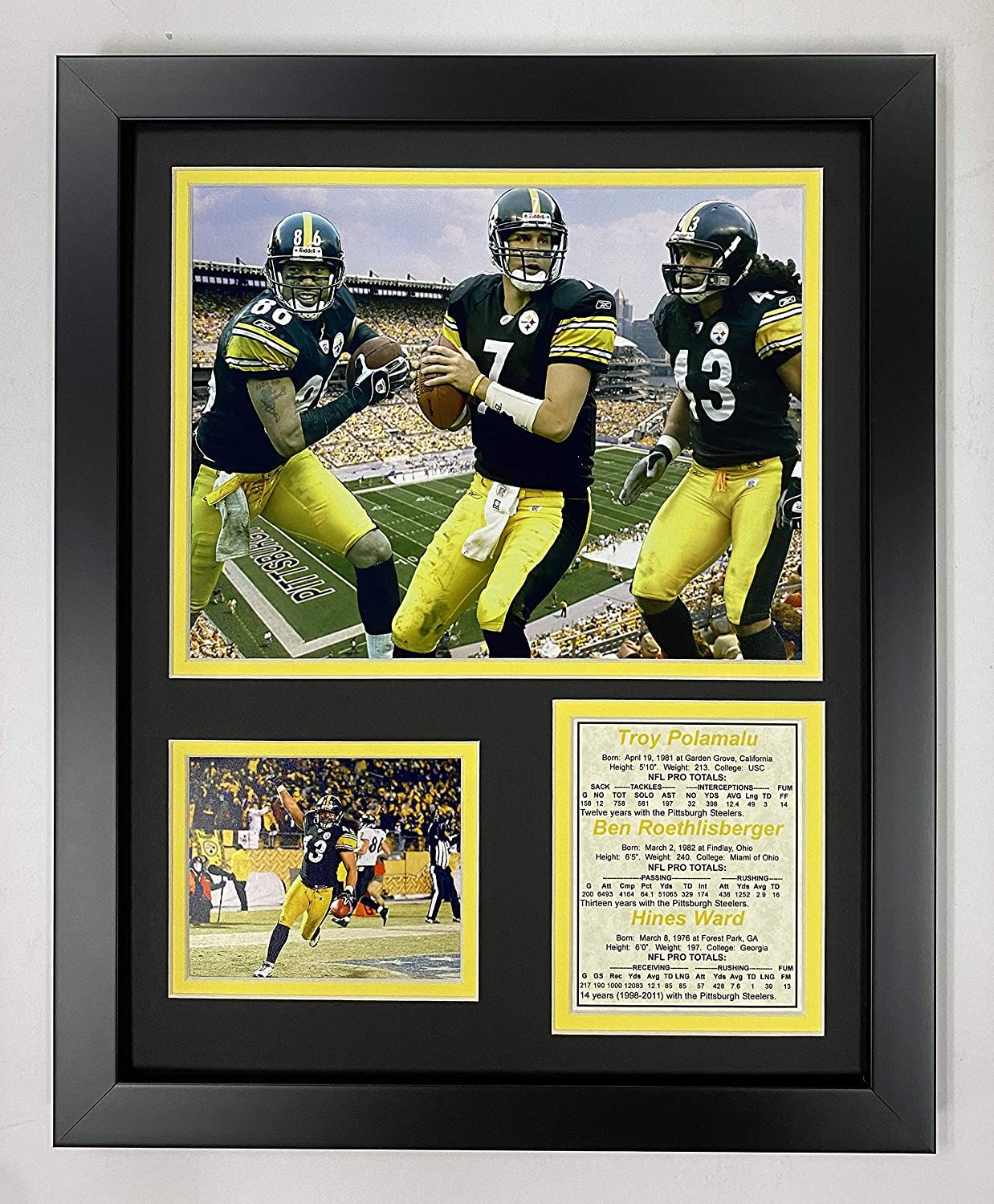 Pittsburgh Steelers 2000's Big 3 12"x15" Framed Photo Collage by , Inc.