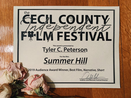 "Summer Hill" Wins Audience Choice, Narrative Short at Cecil County Film Festival 2019