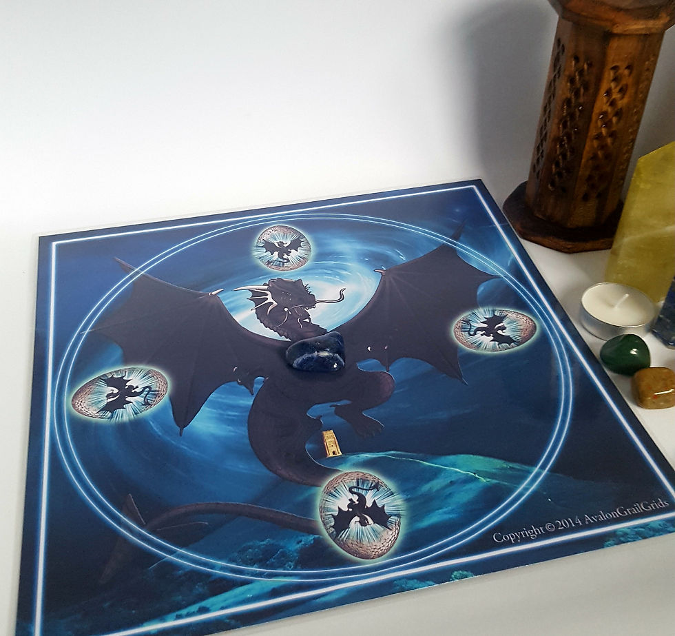 Thumbnail: Black Avalon Dragon Manifesting Crystal Grid/ Dragon Portal Grid