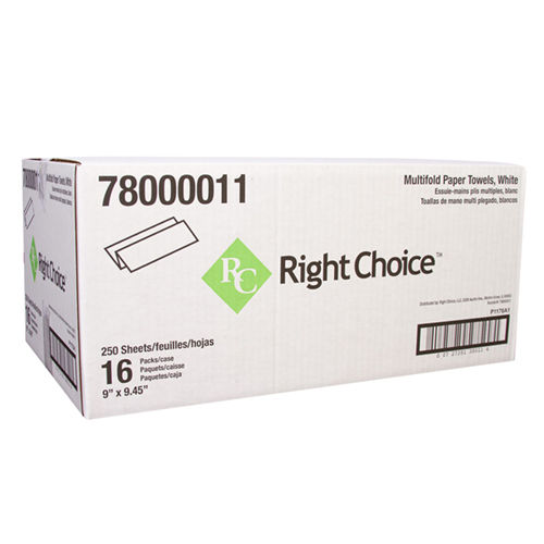 Right Choice® White Multifold Towel