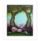 Marcinevo lies gazing up at a chalky little heart in the sky. Underneath two intertwined trees longing for love