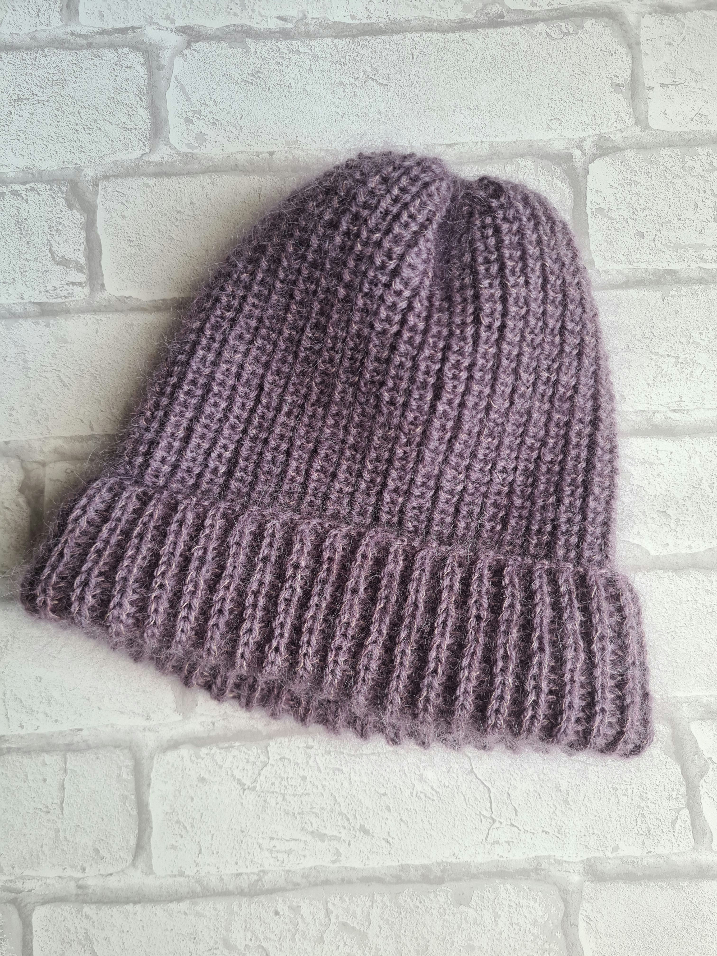 Bonnet Lucien.ne violet réversible