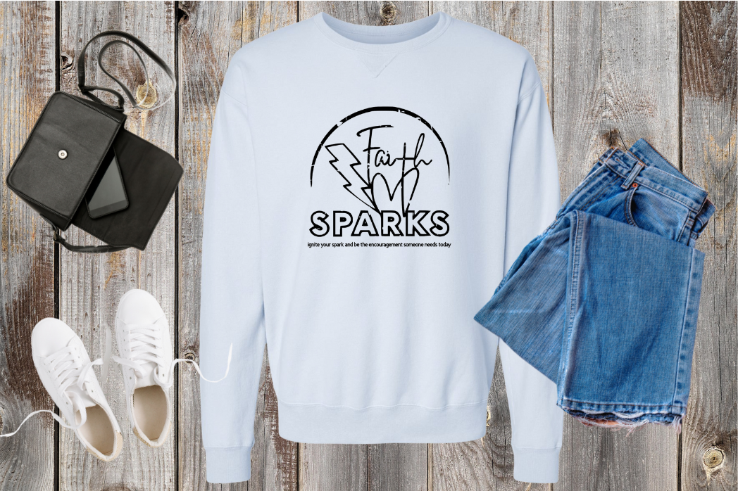 Faith Sparks Classic Pullover Crenewck