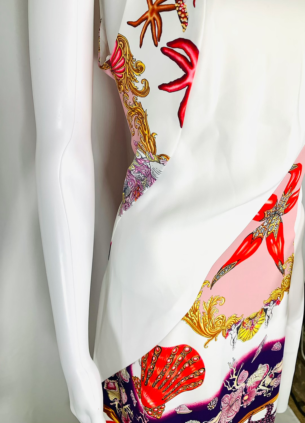Thumbnail: Versace for Riachuelo Multi Colored Baroque Print Dress 40