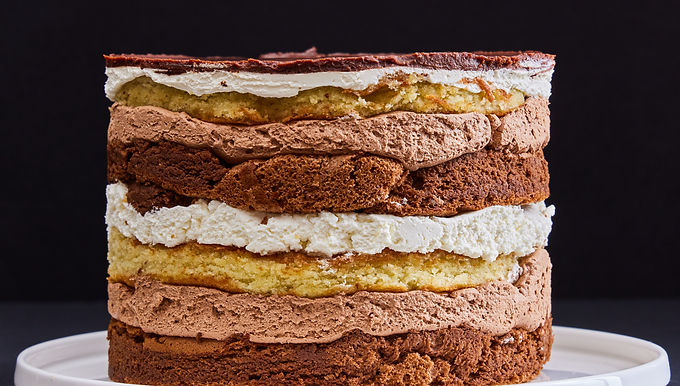 black and white  celebration cake