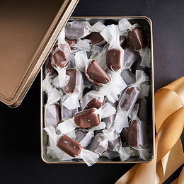 chocolate and bourbon caramels gift box