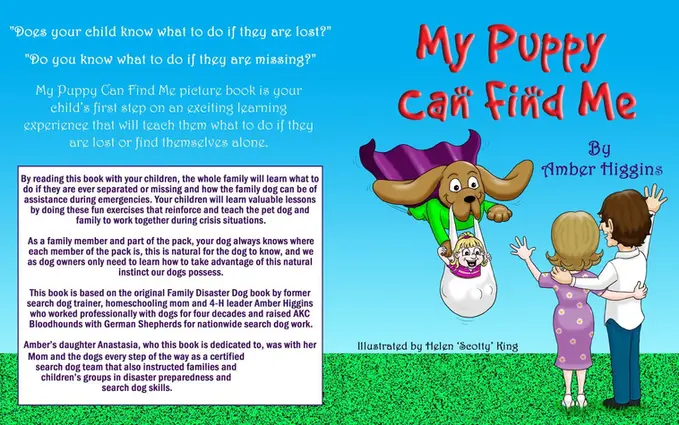 Book cover illustration for my puppy can find me