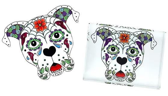 Sugar skull tattoo design with crystal