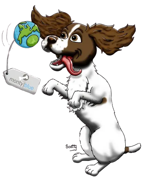 MontyBlue character design spaniel