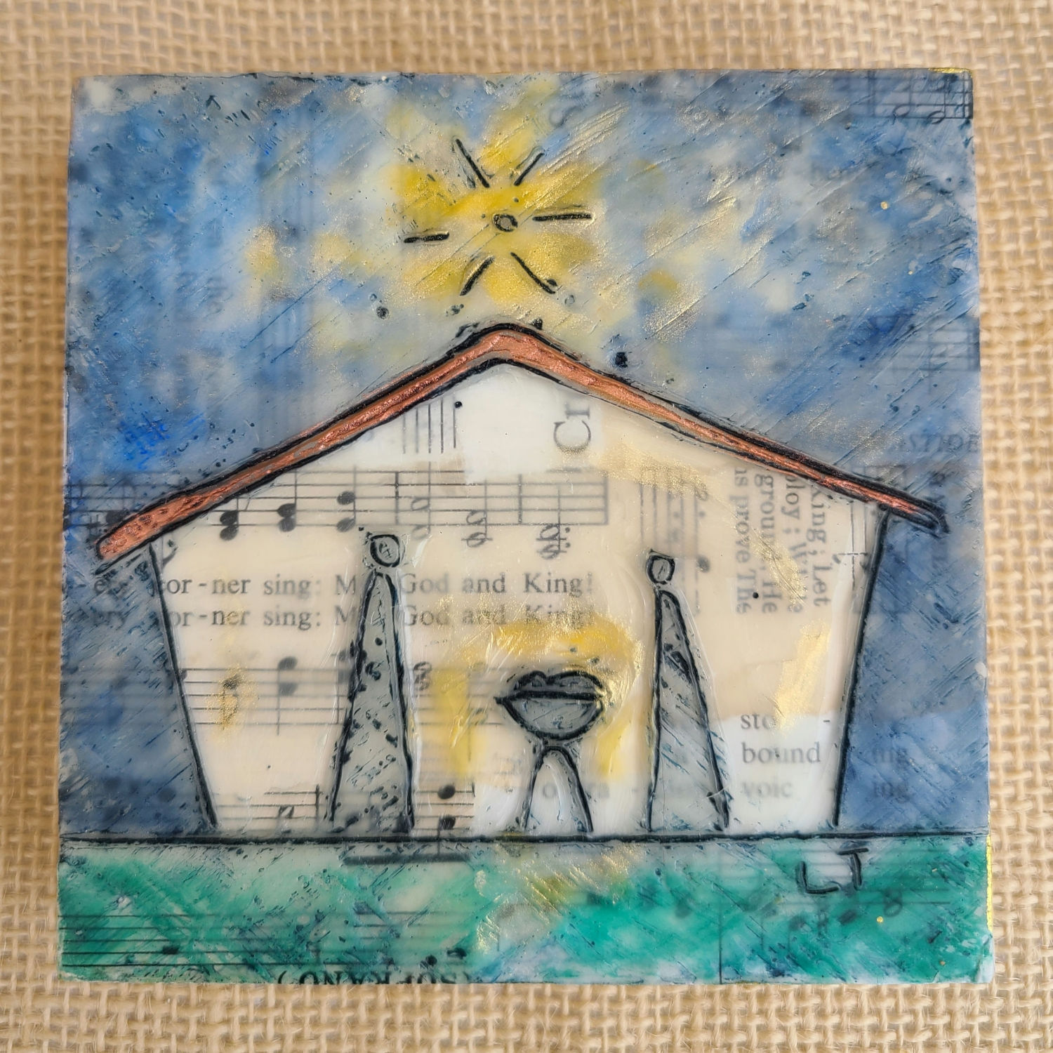 Newborn King mini painting