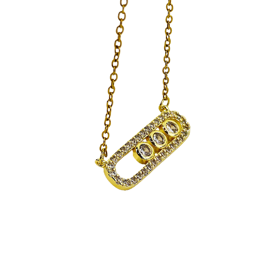 Thumbnail: three studs necklace