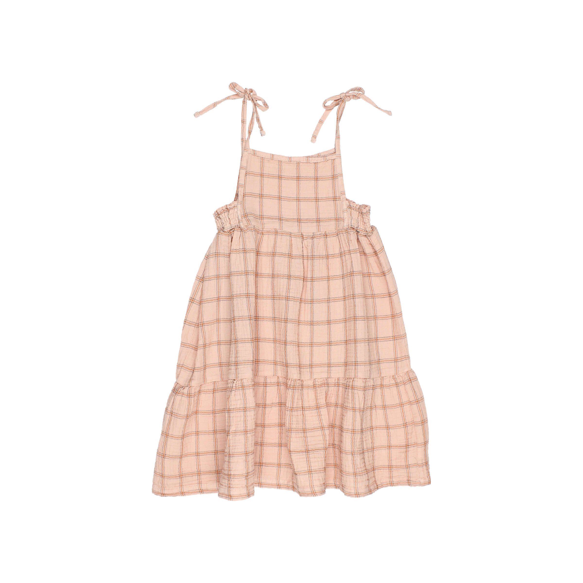 VESTIDO CHECK-ROSA