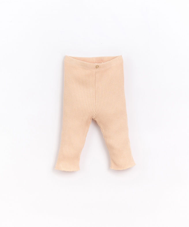 LEGGINGS PUNTO CANALÉ-ROSA