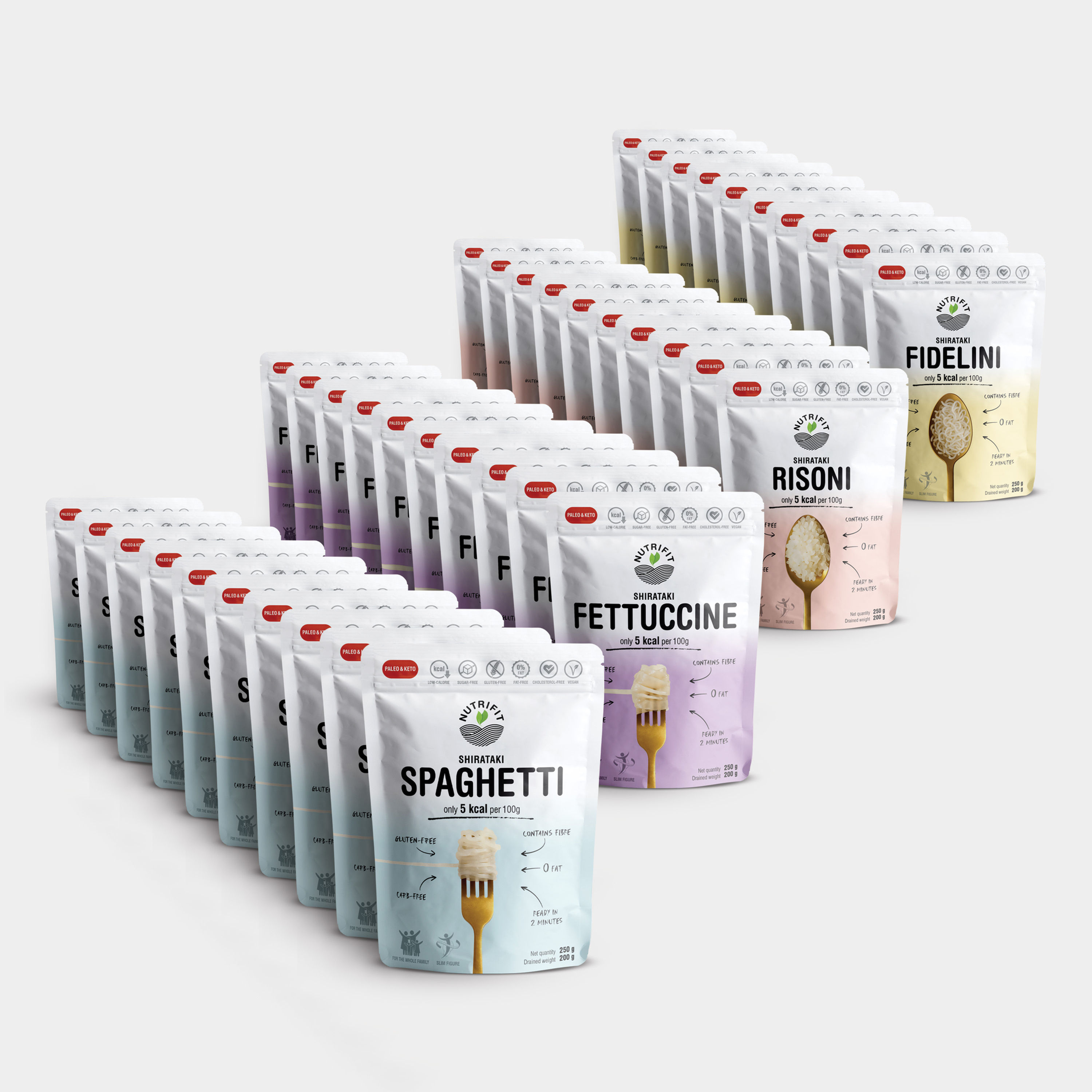 NUTRIFIT Spaghetti Fettuccine Risoni Fidelini (40 kom.) /26/
